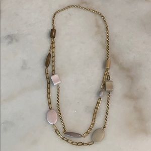 Double necklace gold with stones Fred segal